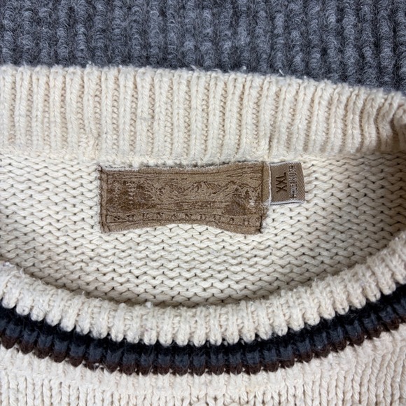 Vintage Shenandoah Sweater Men's XXL Cream Lab Dogs Embroidered Knit - Picture 3 of 8